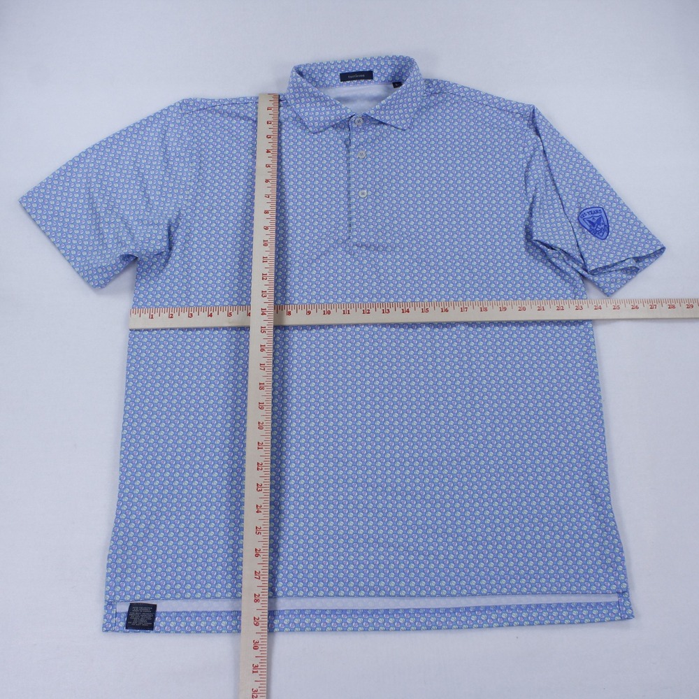 Turtleson Slater Men's Golf Performance Polo Shirt Blue Beach Balls Print Size L - Picture 6 of 7